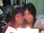 Me and B'day girl...
(ManMan, your luggages mess my room...=P)