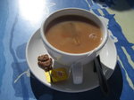 Tea with a bear biscuit at the South Beach Cafe
