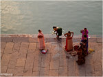 Women at holy lake of Pushkar, Rajasthan.