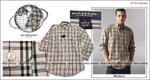 Burberry男裝長袖格仔 $750