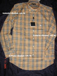Burberry男裝長袖格仔2L $750