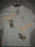 女裝Burberry長Polo 2L $480 (米白)