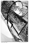 An ornate spiral staircase