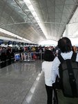 HK 機場check in 人龍