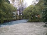 九寨溝溝水同河流相遇