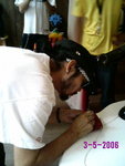 he is drawing sth. to me~