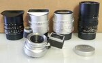 Summilux 35/1.4 ASPH FLE, Summilux 50/1.4 ASPH II, Elmar 21/3.4 ASPH, Elmarit 90/2.8, Summaron 35/3.5 goggles