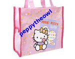 KT100029 Hello Kitty 粉紅色中環保購物袋 - $30