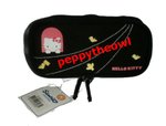 KT934871 Hello Kitty 黑色帆布化妝袋 - $38