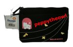 KT934881 Hello Kitty 黑色帆布拉鍊袋 - $38