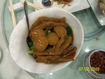 1st day dinner - duck feet, abalone and vegetable, yum yum...