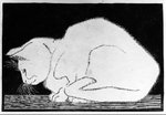 White Cat 1919 woodcut 2