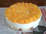 檸檬芝士凍餅伴黃桃(蛋糕底)