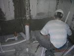 Drainage pipeworks inside sunken at Flat 22 38F T3 [Leo]