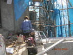 T3 roof - installation of metal frame for stone cladding [Hang]