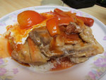 先到西貢食晏 , 我碟什扒飯在單鏡反光機下 , 特別有立體感 (同行攝影高手提供照片)
