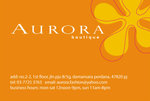 Aurora Address, Contact Numbers, Business Hours and E-mail Address.