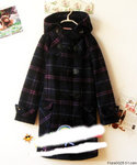 英倫格仔中長褸(紫) size s : 衣長84cm 胸闊92cm 肩闊38cm 袖長59cm size m : 衣長85cm 胸闊96cm 肩闊39cm 袖長59cm size l : 衣長86cm 胸闊100cm 肩闊40cm 袖長60cm 售$315