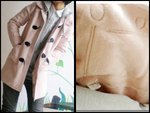 Diyanuo 時款牛角鈕扣中褸 面料 : 磨砂翻皮 尺碼 : size S :衣長83cm 胸圍94cm 肩闊40cm size M :衣長83cm 胸圍98cm 肩闊42cm 售$339