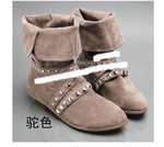 潮流LOOK窩釘磨沙款短靴 (駝色)
size : 35/36/37/38/39/40
售$159