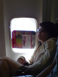 sleeping... the cover of the window is broken...Haa... smart