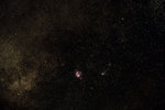 礁湖星雲 Lagoon Nebula （M8星雲）及
三裂星雲 Trifid Nebula（M20星雲）