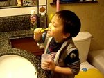 brushing teeth