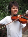 Uncle play violin ""