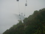 穿越雲霧的纜車