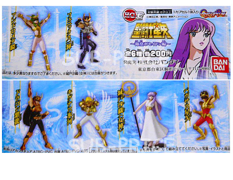 SAINT SEIYA GOLD CLOTH BANDAI GASHAPON 6 FIGURES NEW  