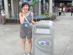 kun with a funny rubbish bin