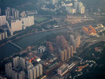 Shing Mun River & Shatin Town Centre. The building with orange roof, at the right upper corner, is the Hong Kong Heritage Museum.