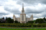 Moscow State University (MGU in Russian, not MSU) , a Stalinist-Gothic skyscraper, has been standing on Sparrow Hills since 1953.