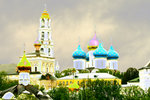 'Trinity Monastery of St. Sergius' in Sergiev-Posad (one of the ancient cities of Golden Ring), 75km NE of Moscow.