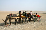 Donkey-carts in An Ancient Deserted Town near Hotan