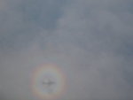 Buddha's Light taken from Window of the Plane