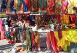 Colourful Saris in the Streets of Jaipur, INDIA