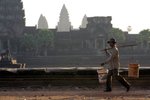 Along the Moat of Angkor Wat