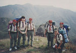 Going down from 雷打石, 379m, in a training course 27-28/3/1993. The background is 嶂上.