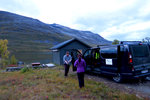 8:15pm，今晚再跟阿Dan 睇極光，大約1小時的車程，來到 Tromso 以南 Nordkjosbotn 附近的山野地區