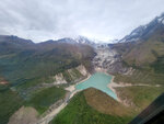 從機上俯瞰 Manaslu Glacier 與 Birendra Tal