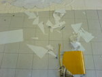 rubbish flew around