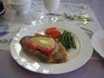 Pork chop, a little bit dry