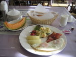 Breakfast with melon, wonderful!