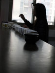 咖啡杯一字排開, 等飲咖啡