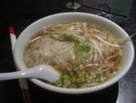 Dinner: Chicken rice noodle in soup