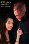 Special Effect Make Up - 3rd degree half-burnt man and ME