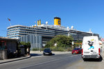 The cruise terminal was next to the bus station. Today we had 2 visiting ships