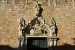 The Portal on the wall of Franciscan Monastery, with The figures of St. Jerome and St.John the Baptist on the side and Pieta in the centre, and Father Creator is at the top