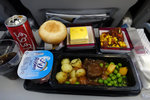 The food on the flight from Zagreb to Doha with Qatar Airways